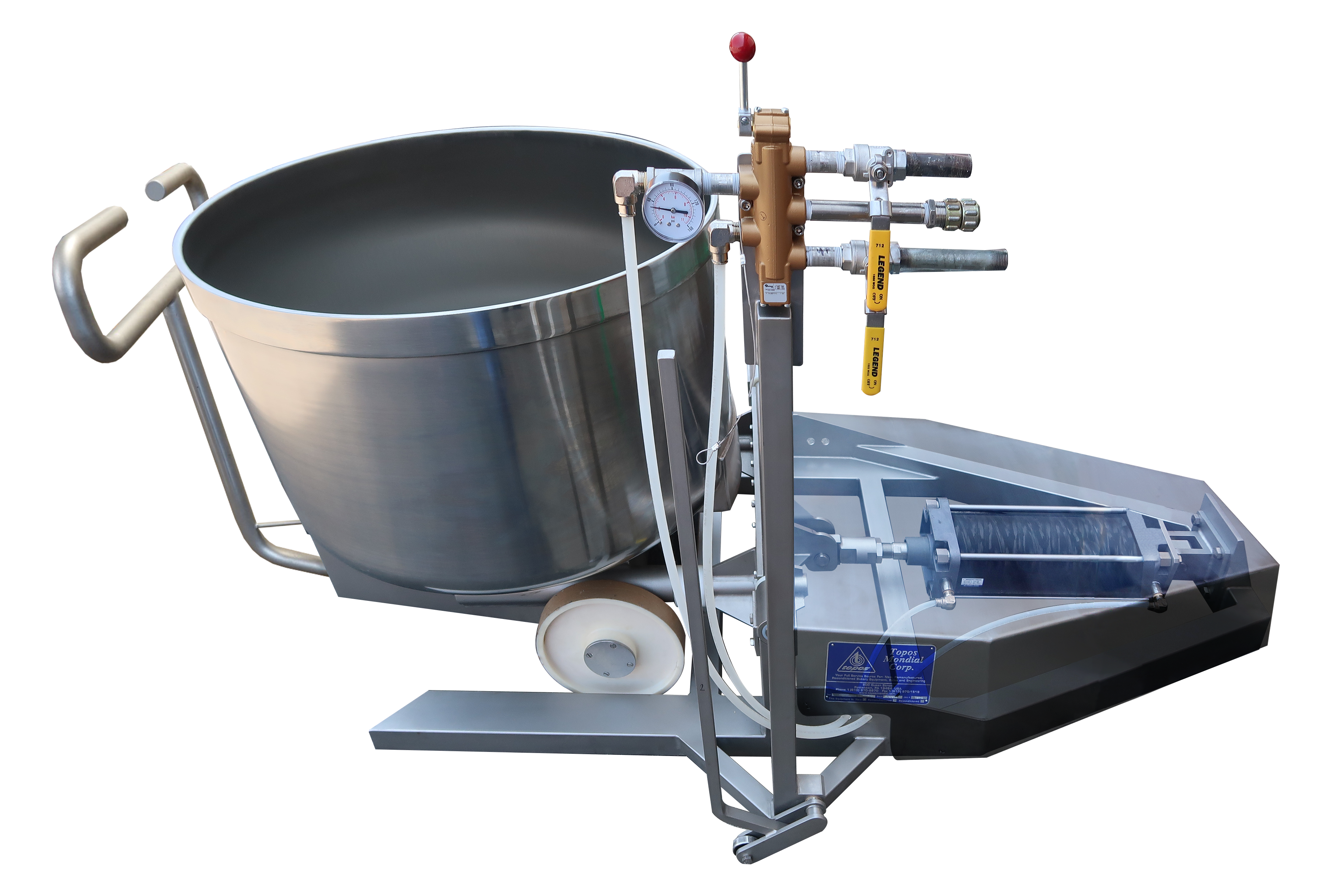 Water powered bowl tilter