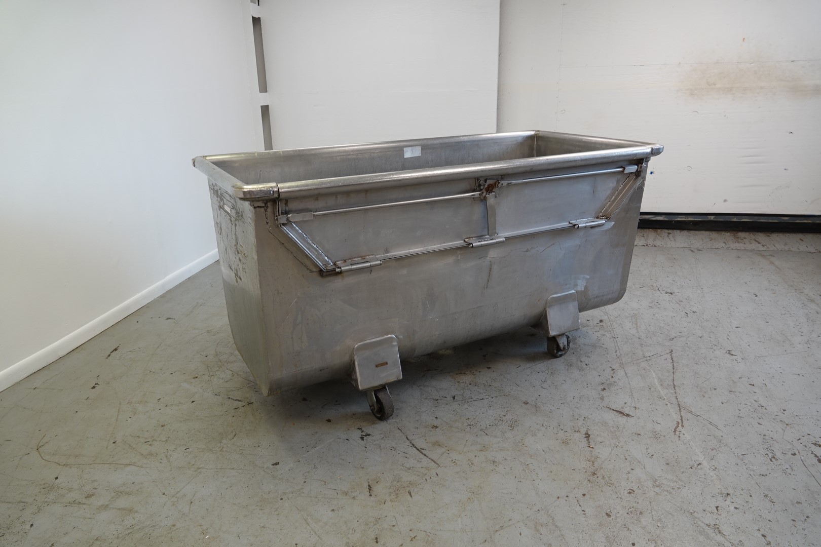 Stainless steel, drop side, jumbo, dough trough