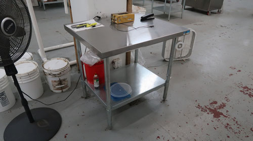 BK Resources SVT-3630 Stainless Steel Work Table