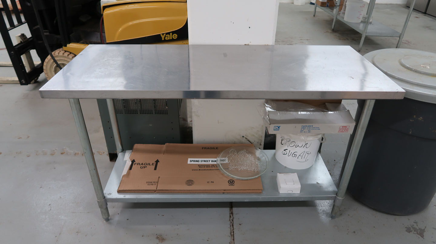 60″ x 24″ All Stainless Steel Work Table With Undershelves